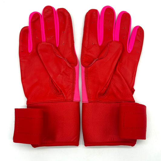 桜バッティンググローブ赤×ピンク