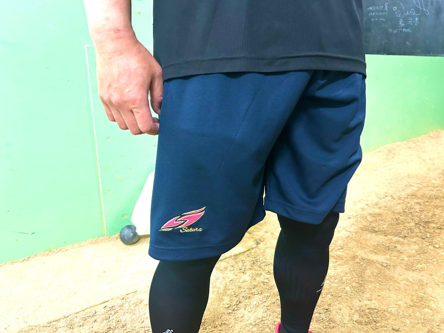 桜ハーフパンツ ネイビー