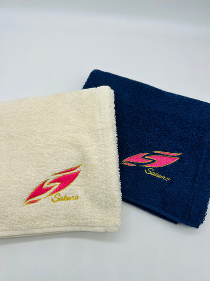 桜フェイスタオル ※ 桜の刺繍は向かって右下に入ります ※ ご購入は1枚ごとで会計をお願いいたします(購入枚数の制限はございません)